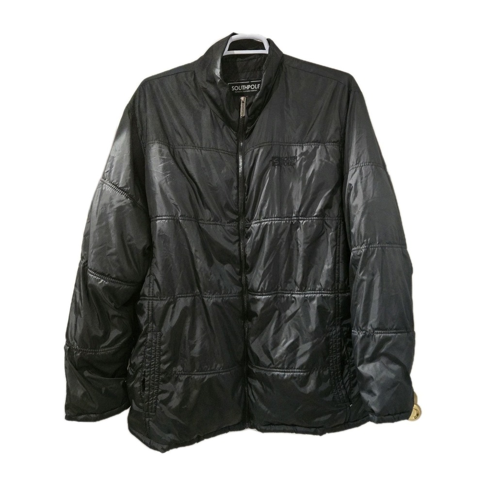 Mens Southpole X-Pedition 2xl Black Puffer Jacket Coat Retro Streetwear Hip Hop